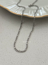 Load image into Gallery viewer, Silver Hady Figaro Chain Necklace - Waterproof