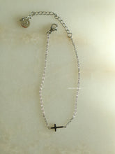Load image into Gallery viewer, Silver Squi Cross Bracelet-Anklet - Waterproof