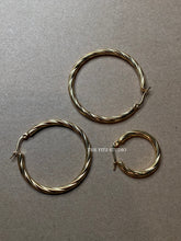 Load image into Gallery viewer, Twisted Round Hoop Earrings - Waterproof