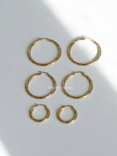Load image into Gallery viewer, Twisted Round Hoop Earrings - Waterproof