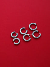 Load image into Gallery viewer, Silver 12mm Hoek Hoop Earrings - Waterproof