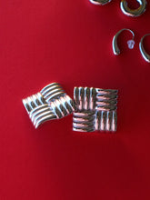Load image into Gallery viewer, Silver Square Chip Earrings - Waterproof
