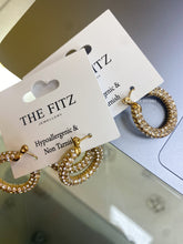Load image into Gallery viewer, Stella CZ Hoop Earrings (2 Colors)