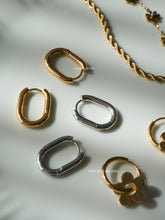 Load image into Gallery viewer, Rectangle Huggie Earrings (2 Colors)