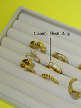 Load image into Gallery viewer, Creamy Floral Ring - Waterproof