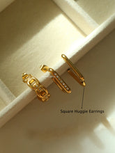 Load image into Gallery viewer, Square Huggie Earrings - Waterproof