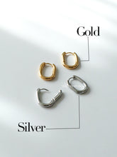 Load image into Gallery viewer, Rectangle Huggie Earrings (2 Colors)