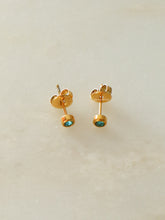 Load image into Gallery viewer, Emerald Arc Stud Earrings - Waterproof