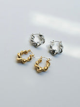 Load image into Gallery viewer, Slim Twisted Hoop Earrings - Waterproof