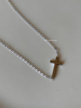 Load image into Gallery viewer, Silver Pie Cross Necklace - Waterproof
