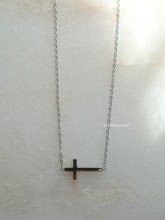 Load image into Gallery viewer, Silver Pie Cross Necklace - Waterproof