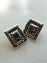 Load image into Gallery viewer, Silver Woodstock Square Earrings - Waterproof