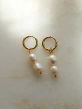 Load image into Gallery viewer, Two Pearl Drop Earrings - Waterproof