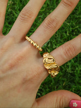 Load image into Gallery viewer, Gold Crumpled Cuff Ring