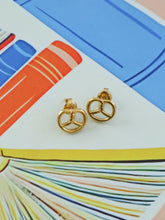 Load image into Gallery viewer, Charm Pretzel Stud Earrings - Waterproof