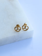 Load image into Gallery viewer, Charm Pretzel Stud Earrings - Waterproof
