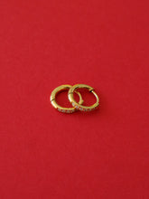 Load image into Gallery viewer, Wara Cubic Hoop Earrings - Waterproof