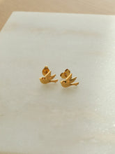 Load image into Gallery viewer, Gold Bird Stud Earrings - Waterproof