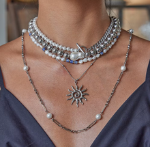 Load image into Gallery viewer, Silver Firy Sun Necklace - Waterproof