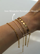 Load image into Gallery viewer, 1mm Minimalist Herringbone Bracelet - Waterproof