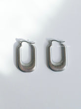 Load image into Gallery viewer, Silver Long U-shaped Earrings - Waterproof