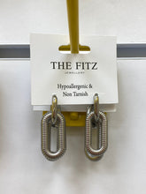 Load image into Gallery viewer, Rectangle Link Earrings - Waterproof