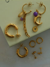 Load image into Gallery viewer, Wara Cubic Hoop Earrings - Waterproof