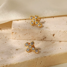 Load image into Gallery viewer, Silo Cubic Cross Stud Earrings - Waterproof