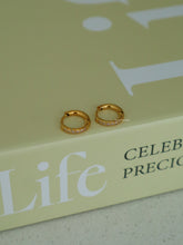 Load image into Gallery viewer, Wara Cubic Hoop Earrings - Waterproof