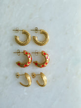 Load image into Gallery viewer, Red Valen Cuff Earrings - Waterproof