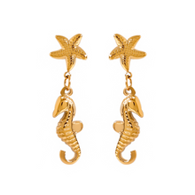 Load image into Gallery viewer, Gellia Seahorse Earrings - Waterproof