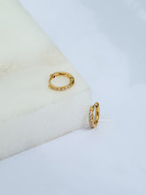 Load image into Gallery viewer, Wara Cubic Hoop Earrings - Waterproof