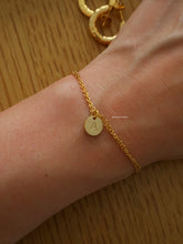 Load image into Gallery viewer, Round Initial Charm Bracelet - Waterproof