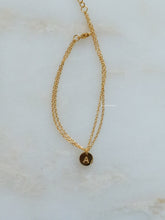 Load image into Gallery viewer, Round Initial Charm Bracelet - Waterproof