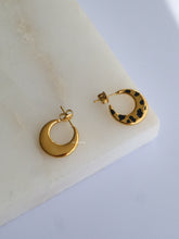Load image into Gallery viewer, Leopard Print Heart Cuff Earrings - Waterproof