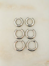 Load image into Gallery viewer, Silver 12mm Hoek Hoop Earrings - Waterproof