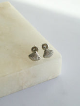 Load image into Gallery viewer, Silver Jay Seashell Earrings - Waterproof