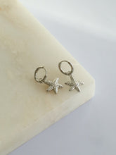 Load image into Gallery viewer, Silver Bayside Starfish Earrings - Waterproof