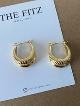 Load image into Gallery viewer, Double Golden Band Earrings - Waterproof