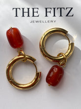 Load image into Gallery viewer, RED Pearl Drop Earrings - Waterproof