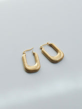 Load image into Gallery viewer, Long U-shaped Gold Earrings - Waterproof
