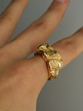 Load image into Gallery viewer, Gold Crumpled Cuff Ring
