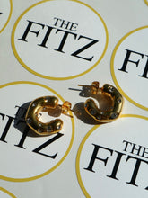 Load image into Gallery viewer, White Zirconia C-Shaped Earrings - Waterproof