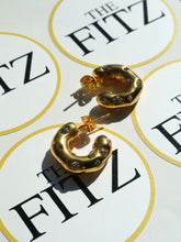 Load image into Gallery viewer, White Zirconia C-Shaped Earrings - Waterproof