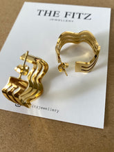 Load image into Gallery viewer, Irregular Deep Line Earrings- Waterproof
