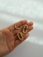 Load image into Gallery viewer, Rectangle Link Earrings - Waterproof