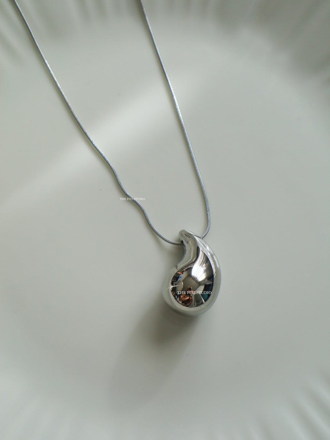 Silver Holly Charm Necklace - Waterproof