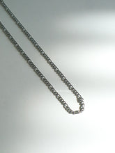 Load image into Gallery viewer, Silver Hady Figaro Chain Necklace - Waterproof
