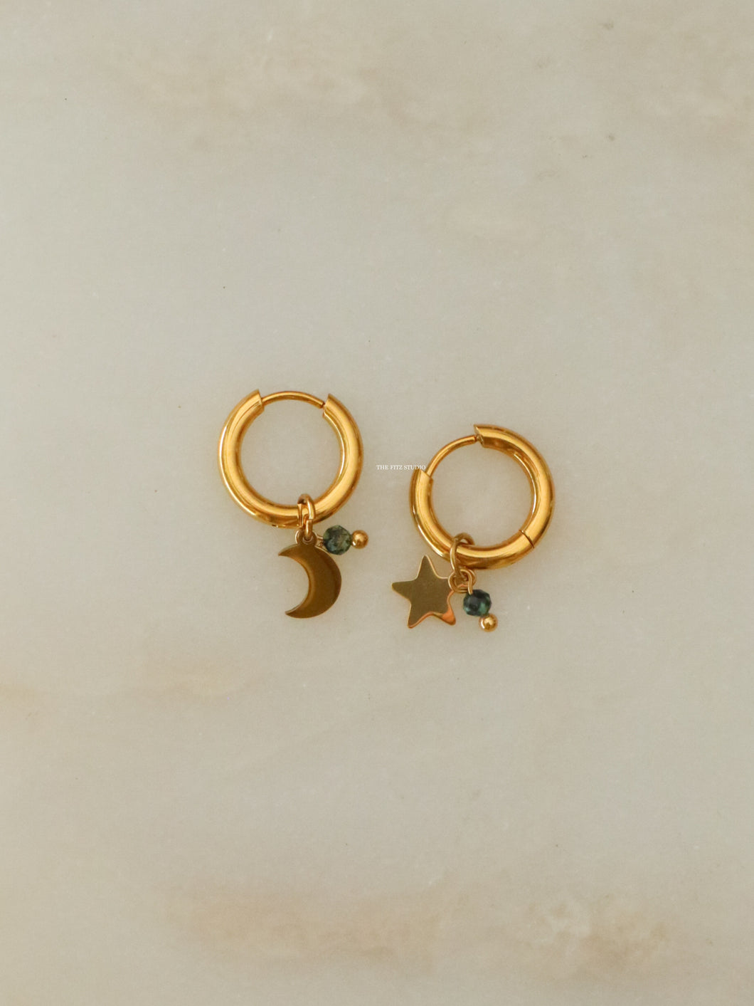 Crescent Dangle Earrings - Waterproof