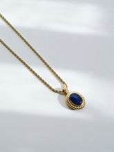 Load image into Gallery viewer, French Antique Blue Mirror Necklace
